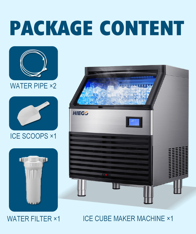 Ice Cube 100kg 24H Tam Otomatik Buz Küpleri Yapma Makinesi 80kg 120KG Buz Yapıcı 4