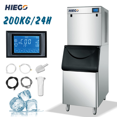 200kg / 24H Ticari Ice Cube Maker Buz Makinesi Makinesi Otel Kullanımı için Otomatik Buz Makineleri