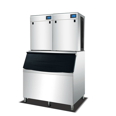 1000kg Ticari Nugget Buz Makinesi Hava Soğutma 22mm Otomatik Şeffaf Buz Yapıcı