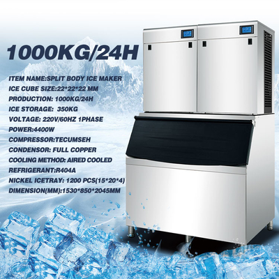 1000kg / 24h Büyük Kapasiteli Ticari Buz Yapma Makinesi, Buz Yapıcı, Blok Buz Makinesi