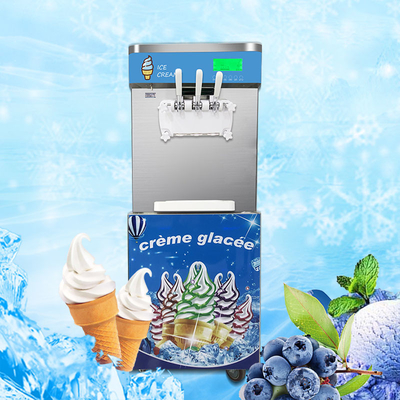 58L / H Ticari Dondurma Makinesi Glace Hava Soğutmalı İtalyan Gelato Makinesi