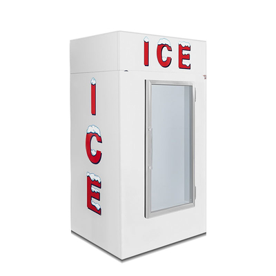 Defrost Otomatik Soğuk Duvar Dış Mekan Buz Merchandiser Cam Dondurma Dolabı Paslanmaz Çelik