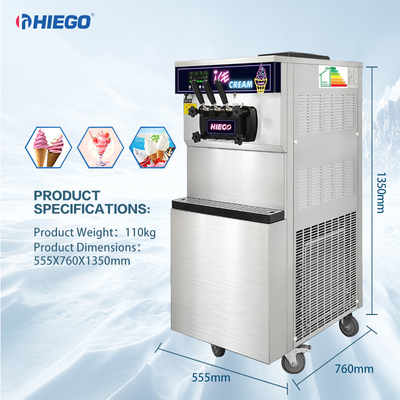 Mobil Gelato Maker Ticari 36l Otel Ticari Dondurma Makinesi
