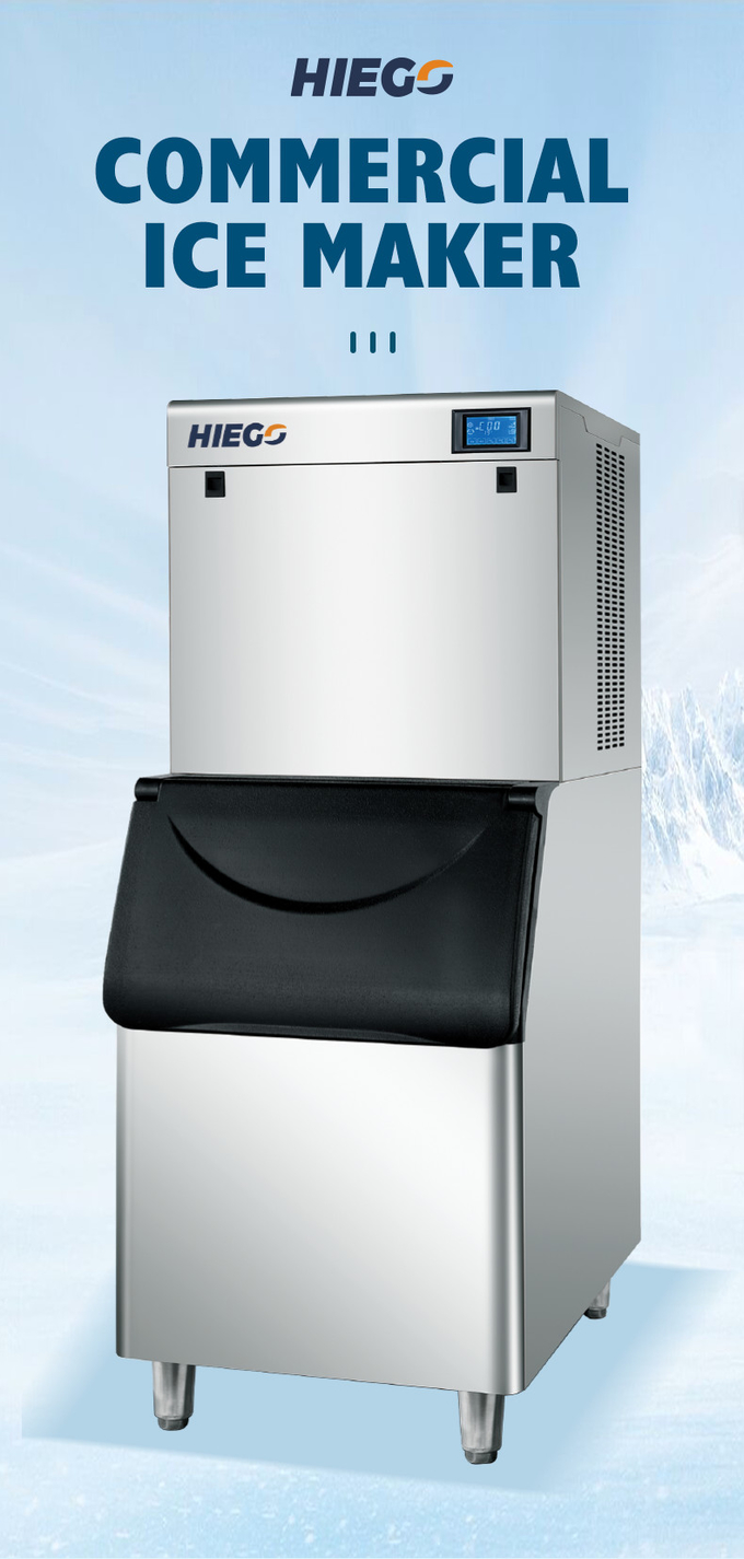 Otomatik Buz Makinesi 250KG / 24H 22x22x22mm Çöp Kovalı Ticari Buz Makinesi 150kg 1