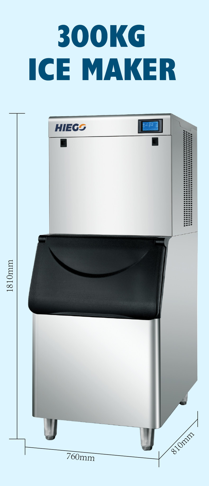 İthal Kompresörlü Hava Soğutma 300KG Otomatik Buz Makinesi 9