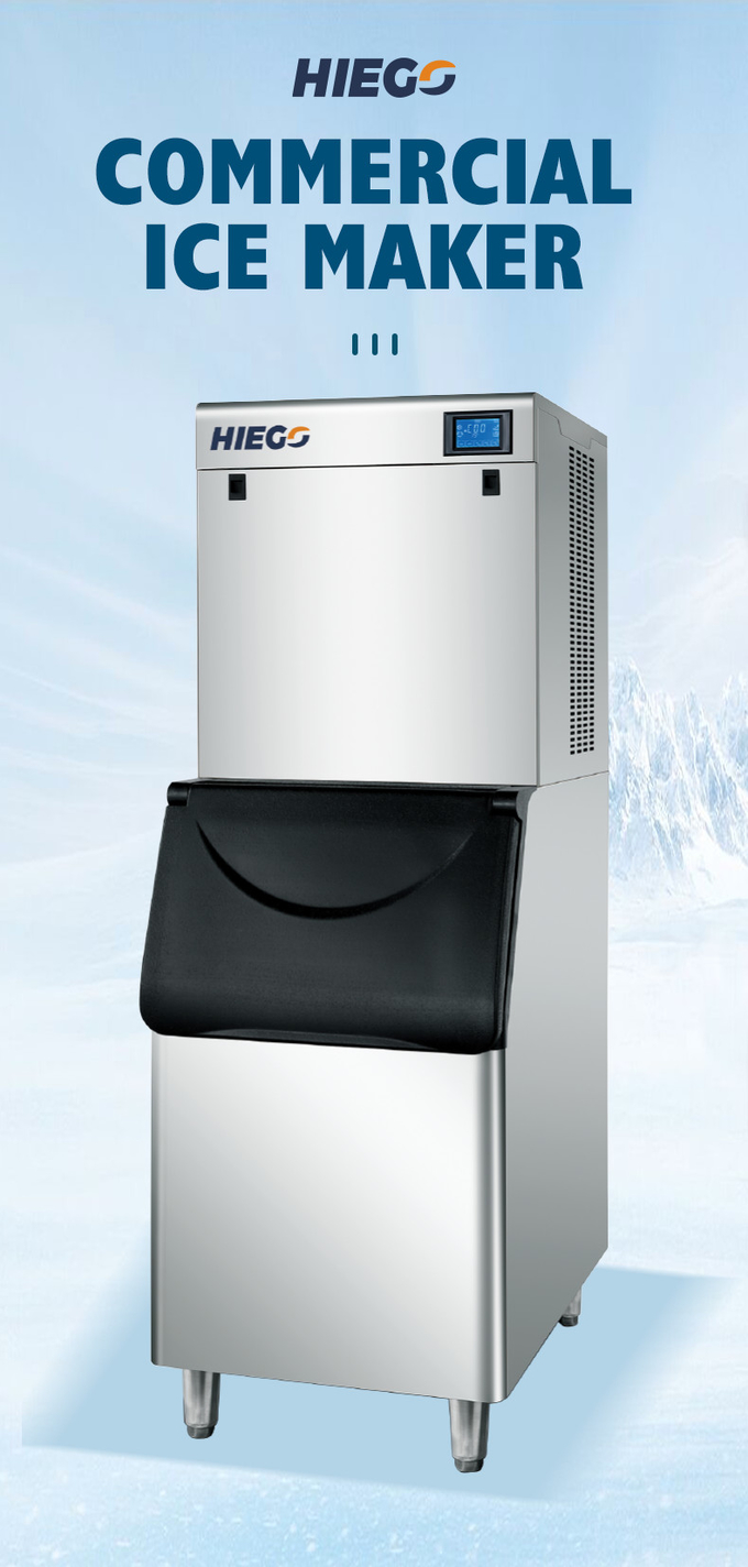 2200W Otomatik Ticari Buz Makinesi 200Kg 250Kg 300Kg 400Kg 500Kg Buz Küpü Yapıcı 0