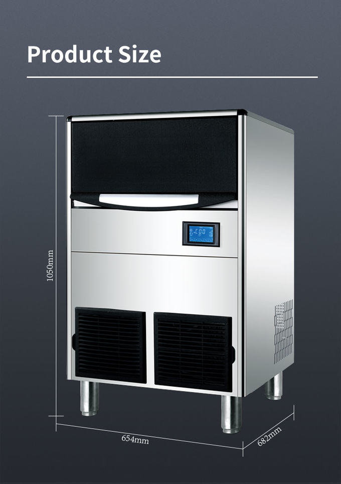 Buz Kapasitesi 100kg 24H LCD Ticari Buz Makinesi Makinesi Satılık Restoran Bar Cafe İçin 7