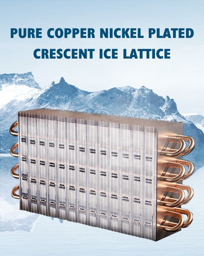 80kg / 24hr Crescent Ice Maker Hava Soğutma Taşınabilir 80kg Endüstriyel Buz Makinesi 6