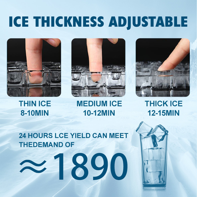 35kg Tam Otomatik Buz Makinesi 100kg Buzdolabı Buz Yapıcı Hava Soğutma 5