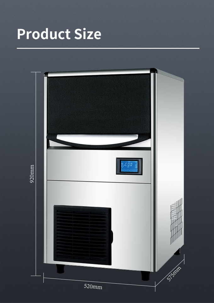60kg / 24h Ticari Buz Makinesi Makinesi Ev Kahve Dükkanı İçin Mini Buz Yapma Makinesi 7