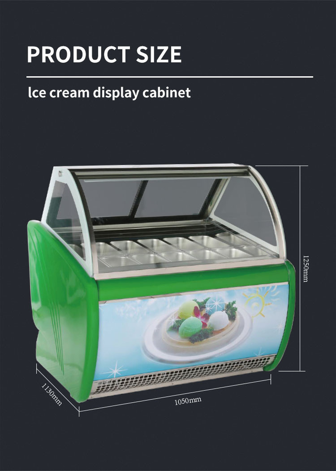 R404 Dondurma Külahı Teşhir Dolabı Fırında Pasta Dondurma Daldırma Kabı Stand Alone 10