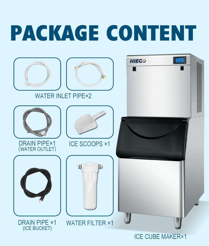 Soğuk İçecek Kazanan Temiz Buz Makinesi için 500kg Otomatik Buz Küpü Makinesi 8