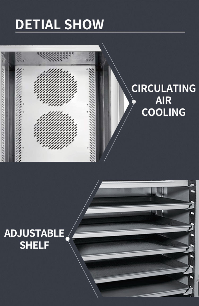 10 Tepsi Şok Dondurucu Chiller Hava Soğutma Makinesi Hızlı Dondurma İçin Küçük Soğutma 13