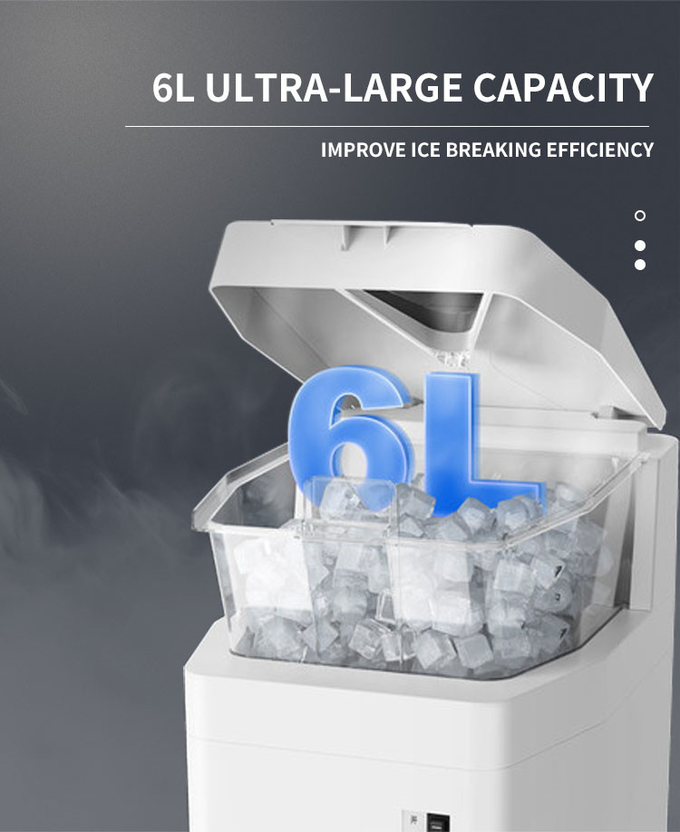 6l Tezgah Üstü Elektrikli Buz Kırıcı 400kgs / H, 320rpm Kar Konisi Buz Kırıcı 2