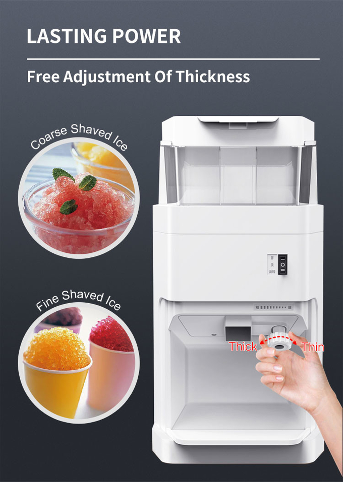 6l Ayarlanabilir Kar Konisi Buz Tıraş Makinesi Masaüstü Ticari Tıraşlı Buz Makinesi 0
