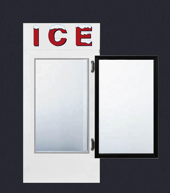 Defrost Otomatik Soğuk Duvar Dış Mekan Buz Merchandiser Cam Dondurma Dolabı Paslanmaz Çelik 4