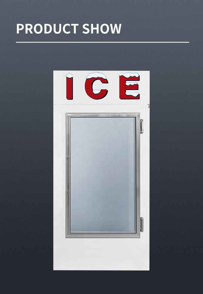 Ticari Buz Merchandiser Paslanmaz Çelik Tam Otomatik Hava Soğutma Daldırma Dondurucu 0