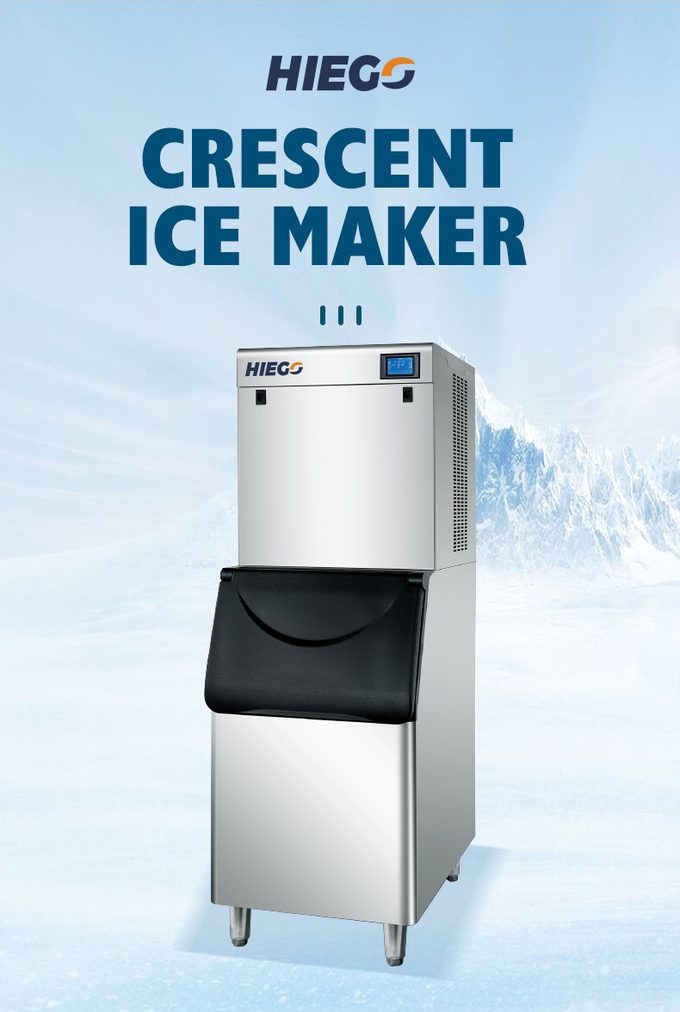 200kg Hilal Buz Makinesi İçme Barı Kahve Buz Makinesi Hava Soğutma 1
