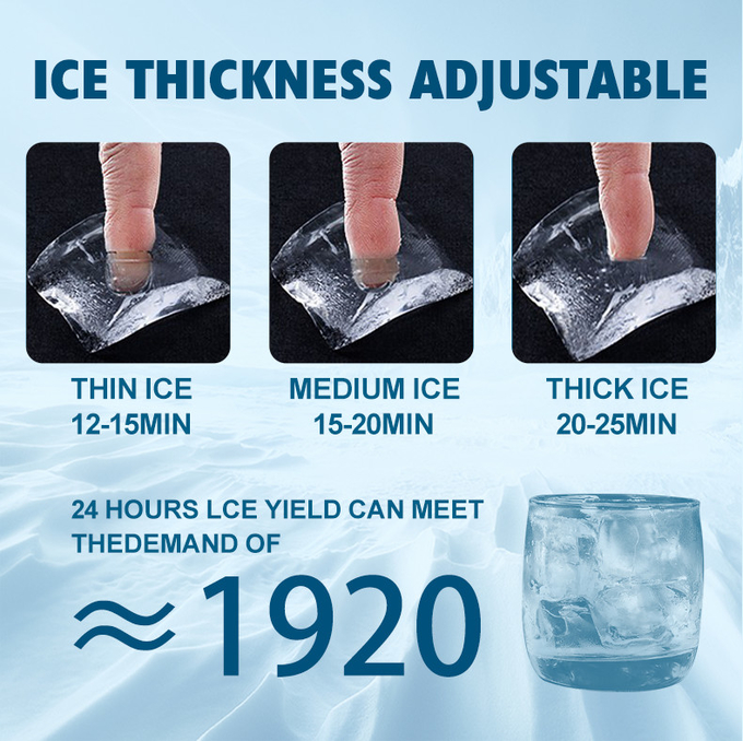 200kg Hilal Buz Makinesi İçme Barı Kahve Buz Makinesi Hava Soğutma 3