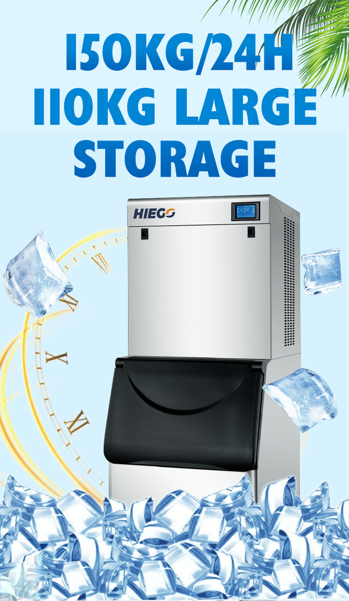 200kg Hilal Buz Makinesi İçme Barı Kahve Buz Makinesi Hava Soğutma 8