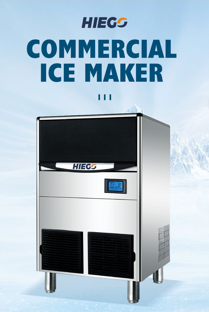 100KG Varil Buz Makinesi R404a Ticari Buz Küpü Makinesi Hava Soğutma 0