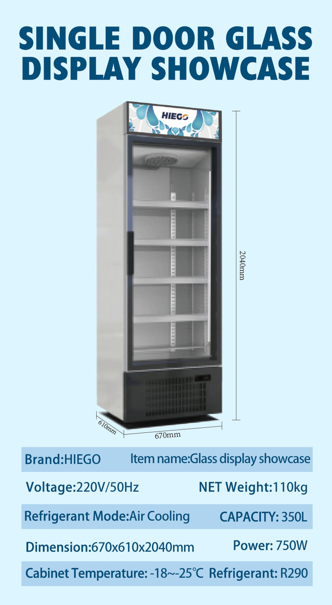 380L İçecek Buzdolabı Soğuk Bira Süpermarket Ekran Cam Kapı Soğutucu 7