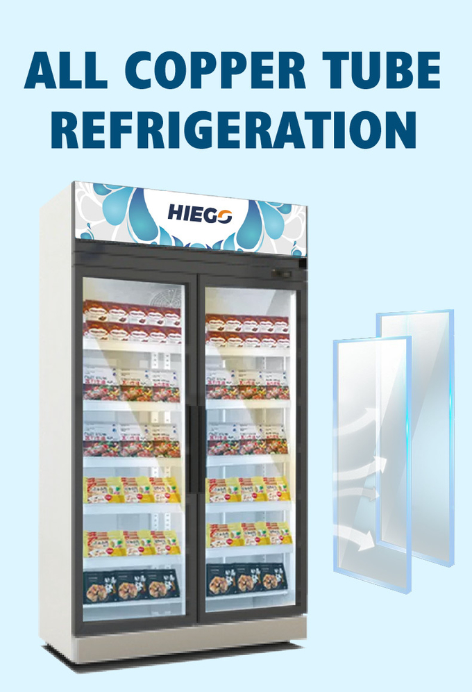 380L İçecek Buzdolabı Soğuk Bira Süpermarket Ekran Cam Kapı Soğutucu 4